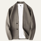 Kardigan męski dzianinowy dopasowany - Arkadya Outlet - Men Cardigan