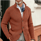Kardigan Męski | Dzianinowy z Guzikami na Całej Długości - Arkadya Outlet - Cardigans