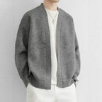 Kardigan Męski | Prążkowany krój z opuszczonymi ramionami - Arkadya Outlet - Cardigans