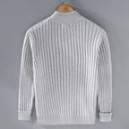 Kardigan Męski | Relaxed Fit z Zamkiem i Stójką - Arkadya Outlet - Cardigans