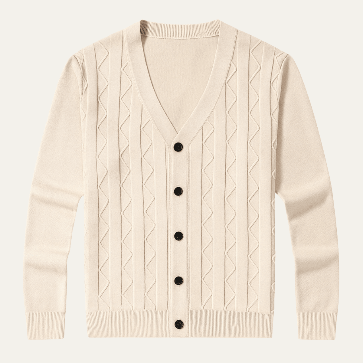 Kardigan męski splotowy dopasowany - Arkadya Outlet - Men Cardigan