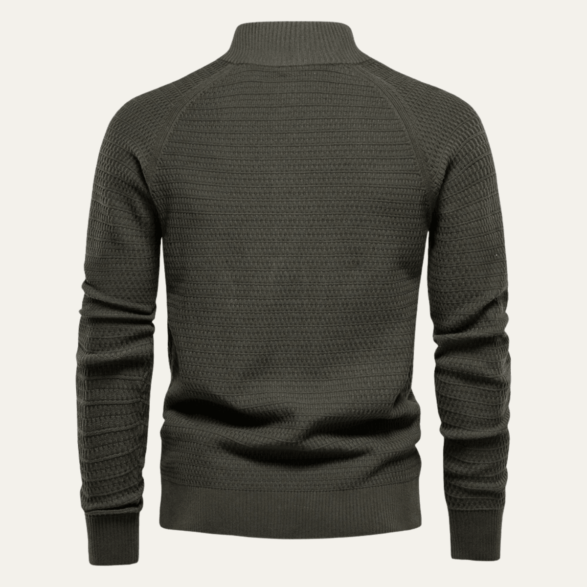 Kardigan męski ze stójką fakturowy - Arkadya Outlet - Men Cardigan