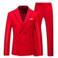 Komplet Garniturowy Męski Dwurzędowy Luźny Krój - Arkadya Outlet - Men Suit