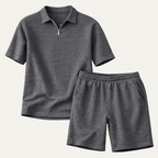 Komplet męski polo luźny z krótkim rękawem - Arkadya Outlet - Men Set