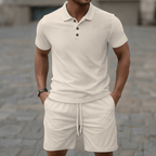 Komplet męski polo z krótkim rękawem - Arkadya Outlet - Men Set