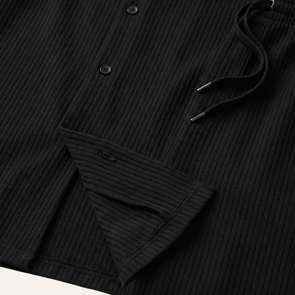 Komplet męski prążkowany z szortami - Arkadya Outlet - Men Set