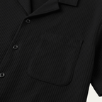 Komplet męski prążkowany z szortami - Arkadya Outlet - Men Set