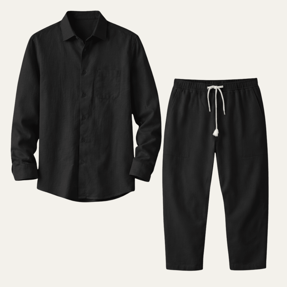 Komplet męski przewiewny z długim rękawem - Arkadya Outlet - Men Set