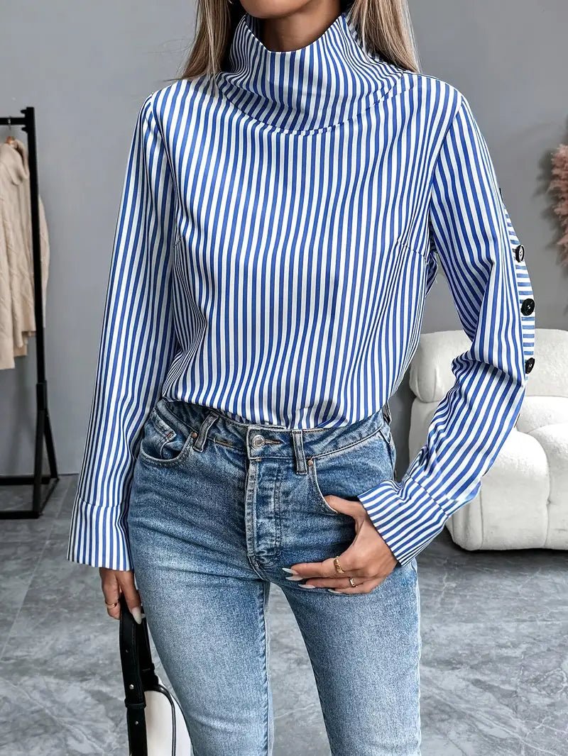 Koszula Damska | Luźny Krój z Guzikami i Kołnierzykiem - Arkadya Outlet - Shirts
