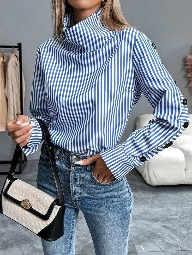Koszula Damska | Luźny Krój z Guzikami i Kołnierzykiem - Arkadya Outlet - Shirts