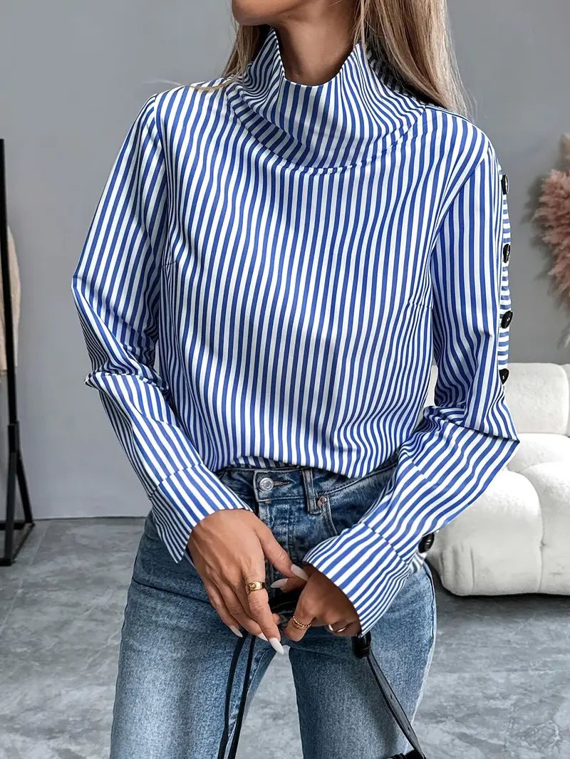 Koszula Damska | Luźny Krój z Guzikami i Kołnierzykiem - Arkadya Outlet - Shirts