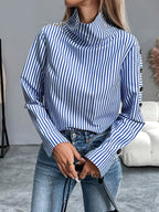 Koszula Damska | Luźny Krój z Guzikami i Kołnierzykiem - Arkadya Outlet - Shirts