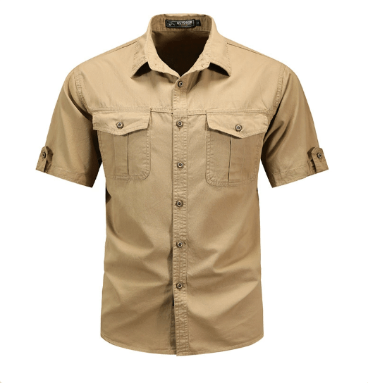 Koszula Męska Cargo Kieszenie Użytkowe - Arkadya Outlet - Men Shirt