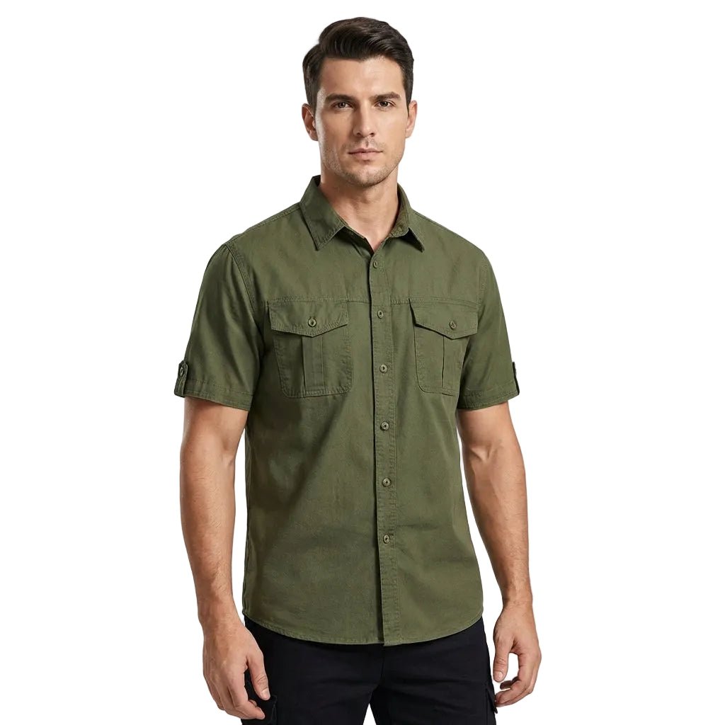 Koszula Męska Cargo Kieszenie Użytkowe - Arkadya Outlet - Men Shirt