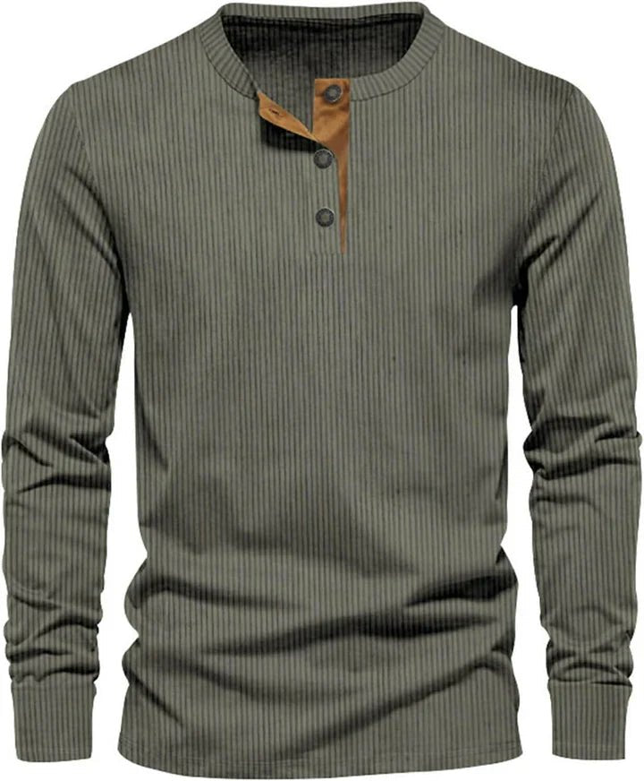 Koszula męska długi rękaw klasyczny krój zapinana na guziki - Arkadya Outlet - Men Shirt