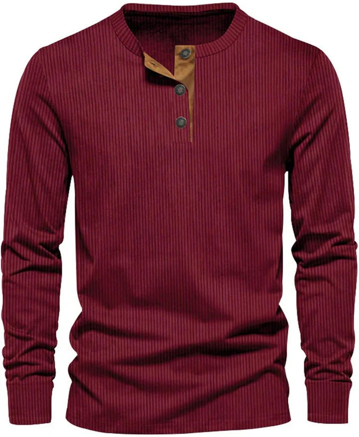 Koszula męska długi rękaw klasyczny krój zapinana na guziki - Arkadya Outlet - Men Shirt