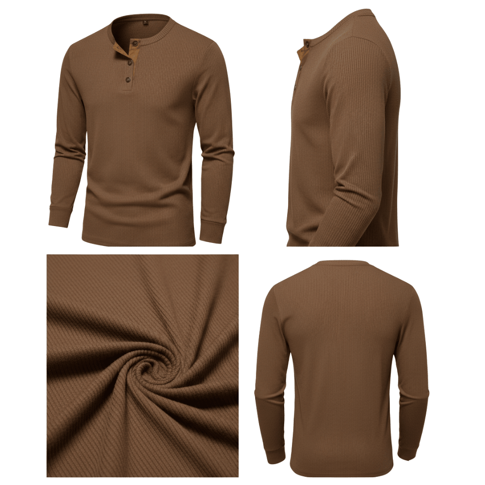 Koszula męska długi rękaw klasyczny krój zapinana na guziki - Arkadya Outlet - Men Shirt