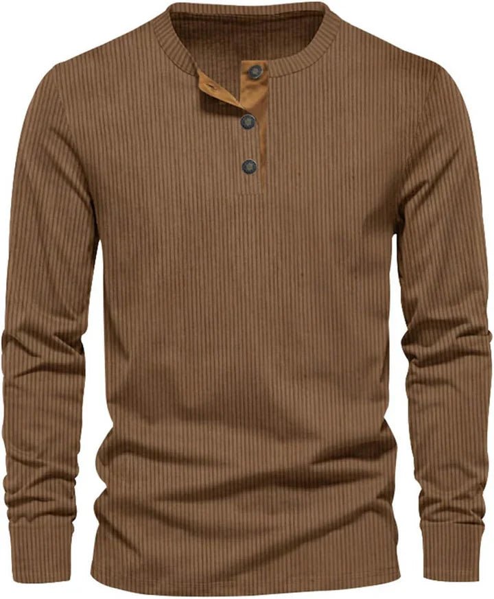 Koszula męska długi rękaw klasyczny krój zapinana na guziki - Arkadya Outlet - Men Shirt