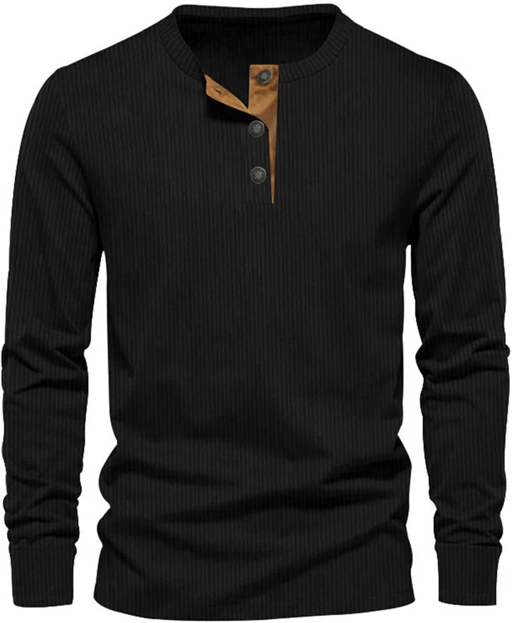Koszula męska długi rękaw klasyczny krój zapinana na guziki - Arkadya Outlet - Men Shirt