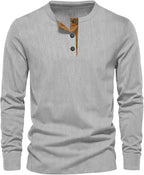 Koszula męska długi rękaw klasyczny krój zapinana na guziki - Arkadya Outlet - Men Shirt