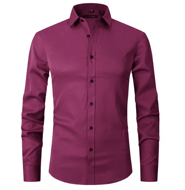 Koszula męska krój slim długi rękaw zapinana na guziki - Arkadya Outlet - Men Shirt