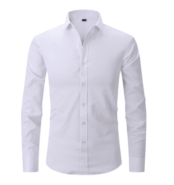 Koszula męska krój slim długi rękaw zapinana na guziki - Arkadya Outlet - Men Shirt