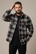 Koszula Męska | Luźny Krój z Klapowanymi Kieszeniami na Klatce - Arkadya Outlet - Shirts