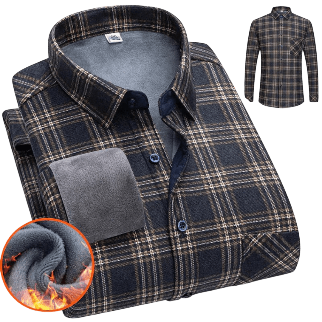 Koszula męska zapinana na guziki długi rękaw krój luźny - Arkadya Outlet - Men Shirt