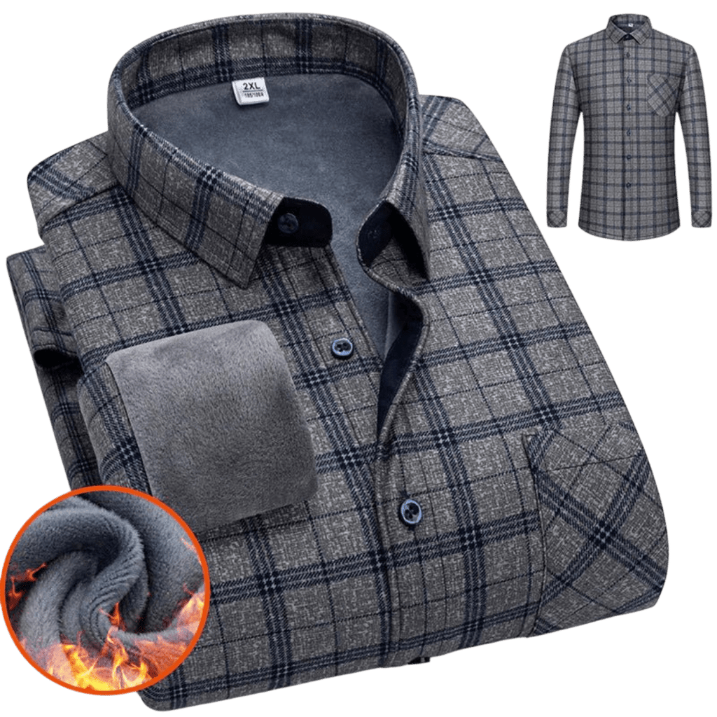 Koszula męska zapinana na guziki długi rękaw krój luźny - Arkadya Outlet - Men Shirt