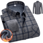 Koszula męska zapinana na guziki długi rękaw krój luźny - Arkadya Outlet - Men Shirt