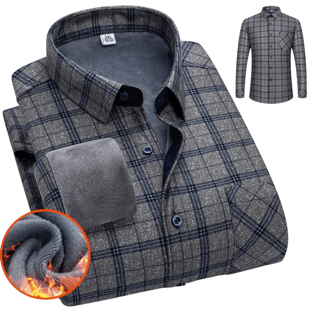 Koszula męska zapinana na guziki długi rękaw krój luźny - Arkadya Outlet - Men Shirt