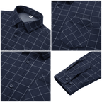 Koszula męska zapinana na guziki długi rękaw krój luźny - Arkadya Outlet - Men Shirt