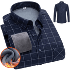 Koszula męska zapinana na guziki długi rękaw krój luźny - Arkadya Outlet - Men Shirt