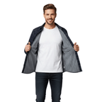 Koszula męska zapinana na guziki długi rękaw krój luźny - Arkadya Outlet - Men Shirt