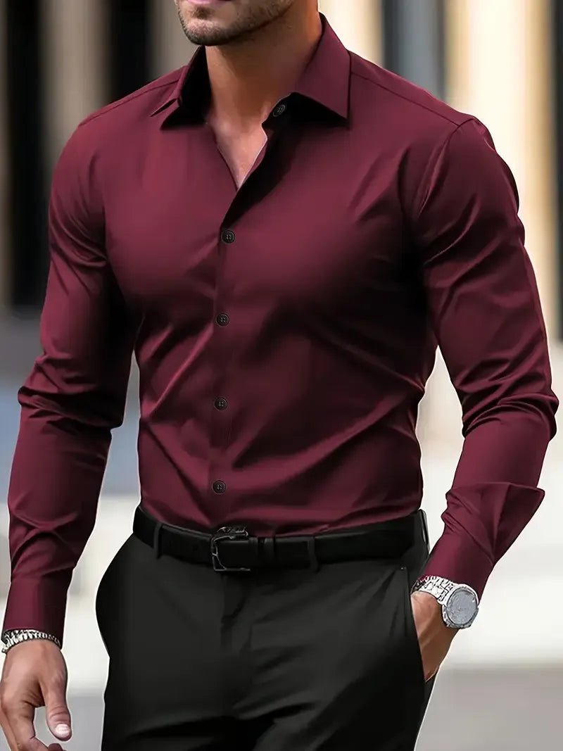 Koszula wizytowa męska slim z mankietami - Arkadya Outlet - Men Shirt
