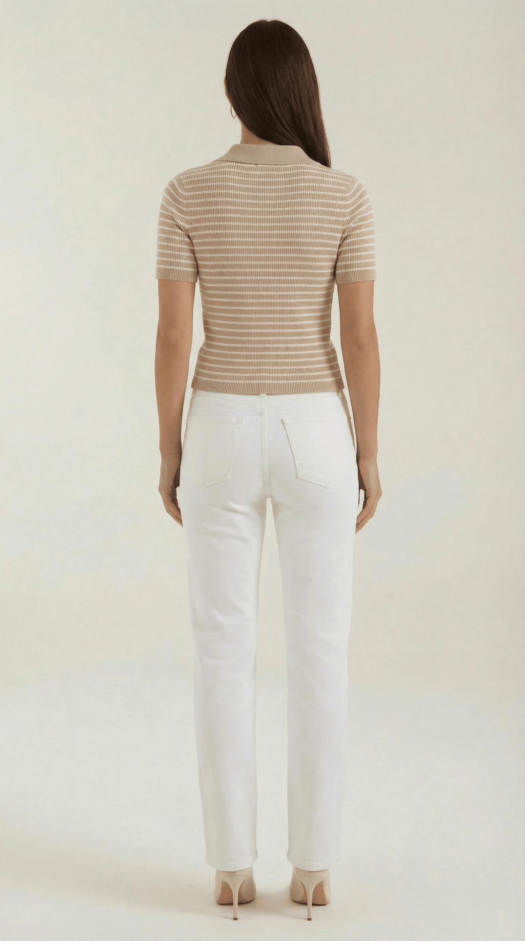 Koszulka polo damska z zapięciem z przodu - Arkadya Outlet - Women Top
