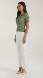 Koszulka polo damska z zapięciem z przodu - Arkadya Outlet - Women Top