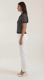 Koszulka polo damska z zapięciem z przodu - Arkadya Outlet - Women Top