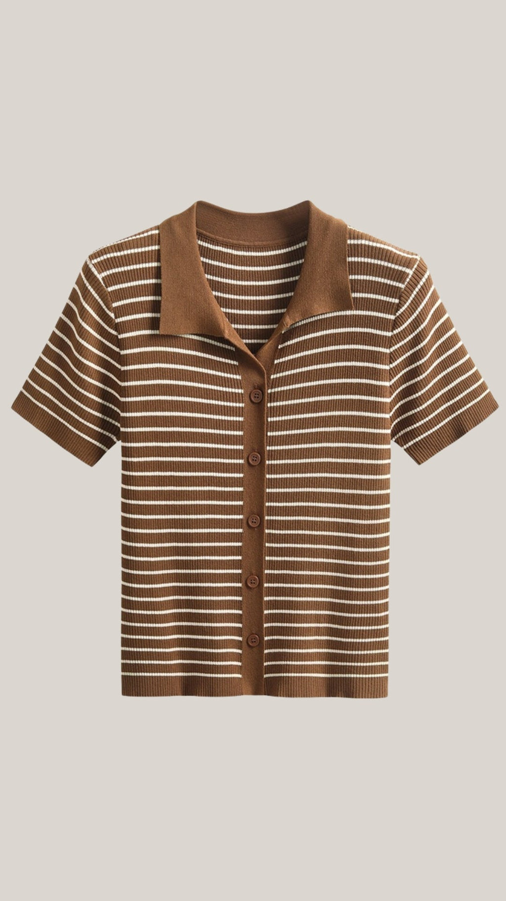 Koszulka polo damska z zapięciem z przodu - Arkadya Outlet - Women Top