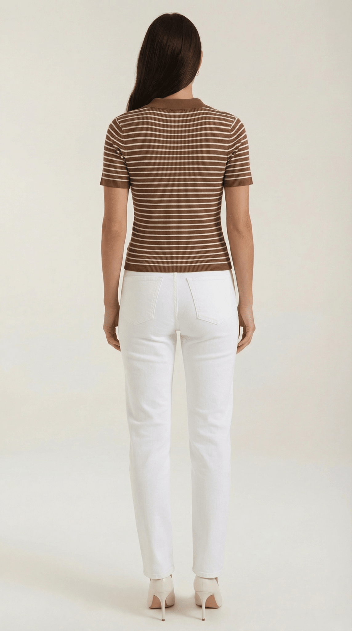 Koszulka polo damska z zapięciem z przodu - Arkadya Outlet - Women Top