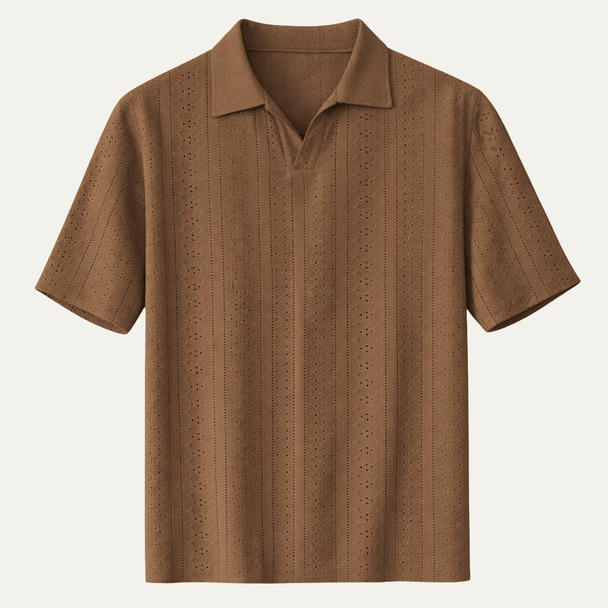 Koszulka polo męska dzianinowa z krótkim rękawem - Arkadya Outlet - Men Shirt