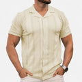 Koszulka Polo Męska Zapięcie Pięć Guzików Listwa Przednia - Arkadya Outlet - Men Shirt