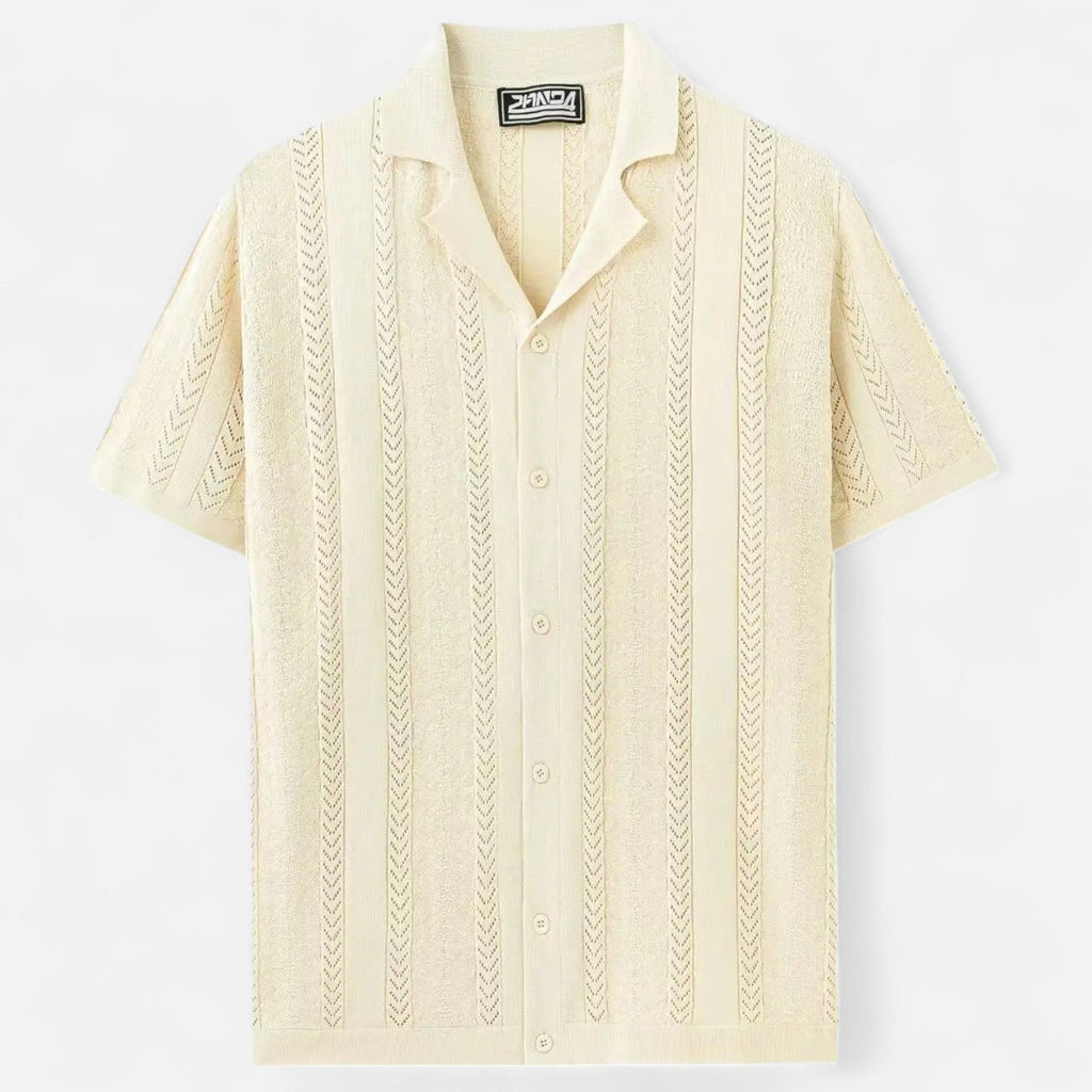 Koszulka Polo Męska Zapięcie Pięć Guzików Listwa Przednia - Arkadya Outlet - Men Shirt