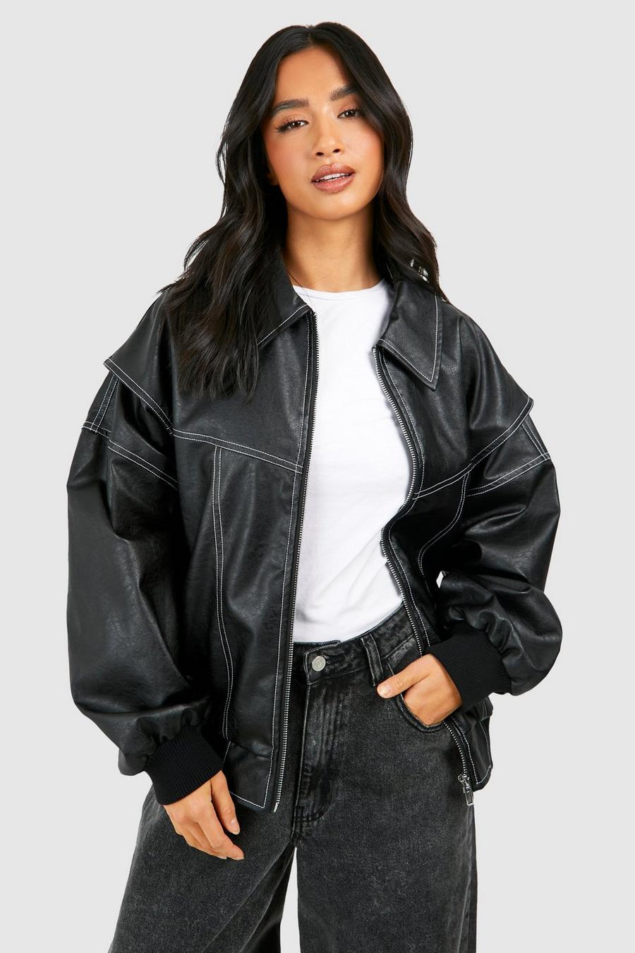 Kurtka Bomber Damska | Oversizowy krój z zamkiem i ściągaczami - Arkadya Outlet - Jackets