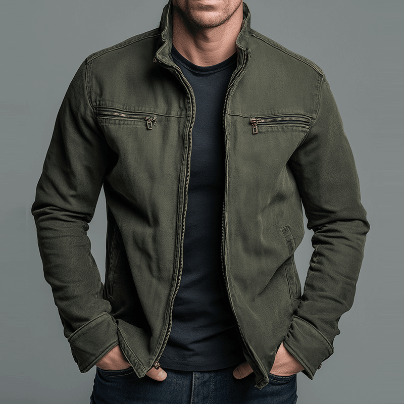 Kurtka Bomber dla Mężczyzn | Regularny krój z kołnierzem stójką - Arkadya Outlet - Jackets