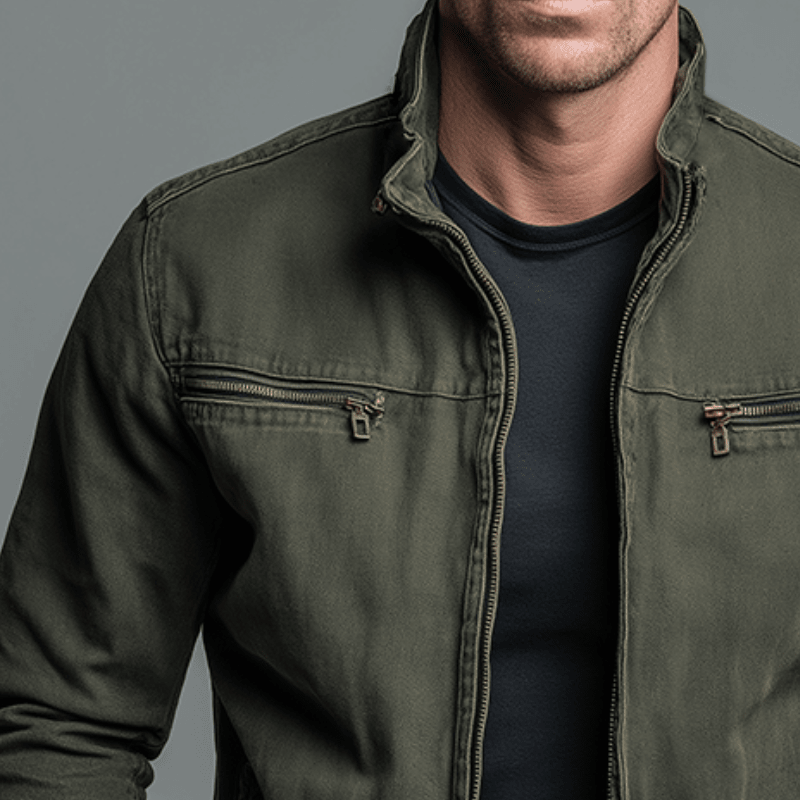 Kurtka Bomber dla Mężczyzn | Regularny krój z kołnierzem stójką - Arkadya Outlet - Jackets