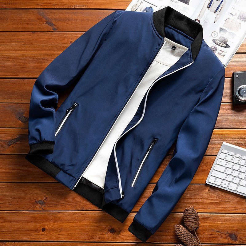 Kurtka Bomber Męska | Regularny krój z podszewką z polaru - Arkadya Outlet - Jackets