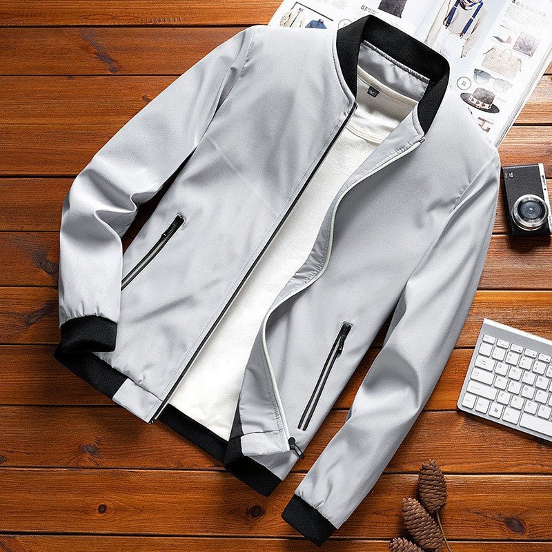 Kurtka Bomber Męska | Regularny krój z podszewką z polaru - Arkadya Outlet - Jackets