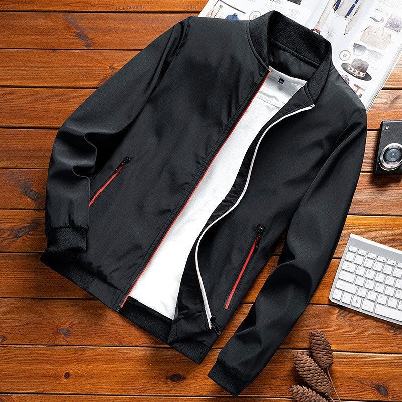 Kurtka Bomber Męska | Regularny krój z podszewką z polaru - Arkadya Outlet - Jackets