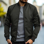 Kurtka Bomber Męska | Regularny Krój z Zamkiem i Kieszeniami - Arkadya Outlet - Jackets